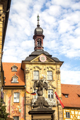 Fototapeta na wymiar Bamberg: view of Old Town Hall of Bamberg (Altes Rathaus) Bavaria, Germany