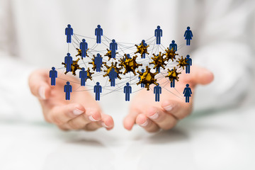 flu virus attack digital 3d