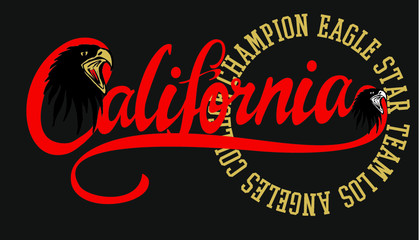 California Eagle graphic design vector art
