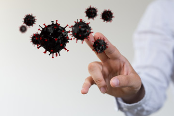 virus. Novel, people  Concept  quarantine.