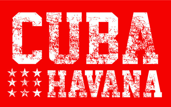 Cuba Havana graphic design vector art