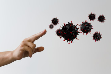 virus. Novel, people  Concept  quarantine.