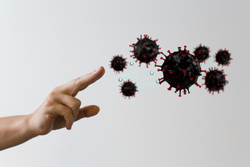 virus. Novel, people  Concept  quarantine.