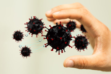 virus. Novel, people  Concept  quarantine.