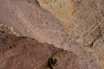 sand wall in lime red canyon, dry arid soil due to lack of water