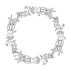 flower element is the line of hand drawing graphic design vector file