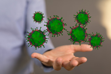 Coronavirus abstract background. protection Genetics Bacteriological Microorganism..