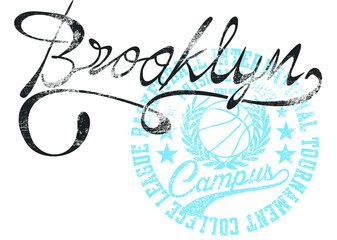 American College basketball graphic design vector art