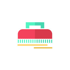 brush icon vector flat design isolated on white background
