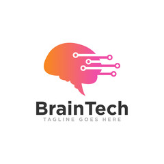 Brain Idea Logo Design Vector