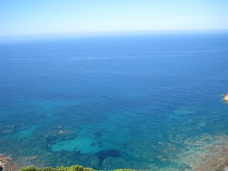Fototapeta na wymiar Scenic View Of Sea Against Clear Sky