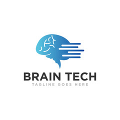 Brain Idea Logo Design Vector