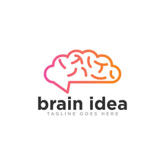 Brain Idea Logo Design Vector