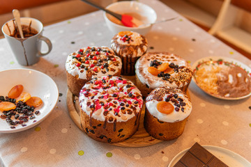 Easter festive tasty cakes paskha