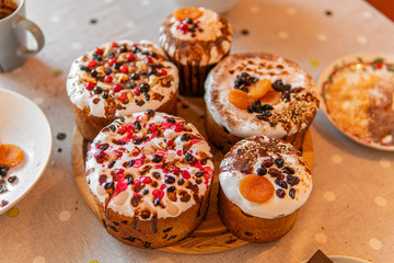 Easter festive tasty cakes paskha
