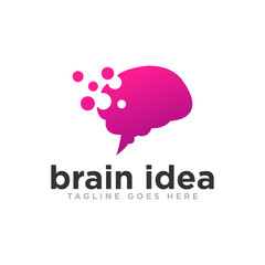 Brain Idea Logo Design Vector