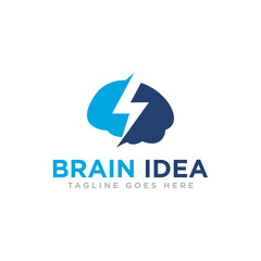 Brain Idea Logo Design Vector