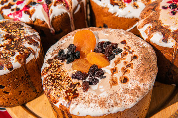 Easter festive tasty cakes paskha