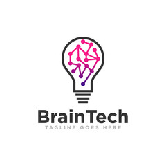 Brain Idea Logo Design Vector