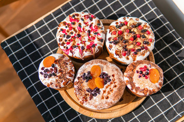 Easter festive tasty cakes paskha