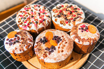 Easter festive tasty cakes paskha