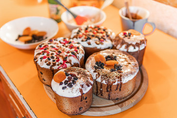 Easter festive tasty cakes paskha