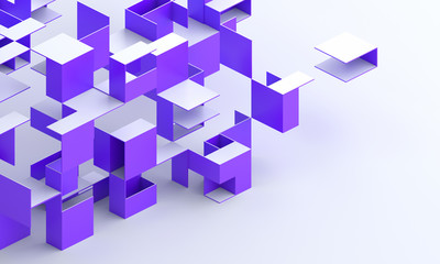 Abstract background, 3d render, modern geometric design