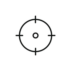 simple icon of a focus with outline style design