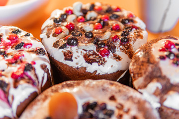 Easter festive tasty cakes paskha