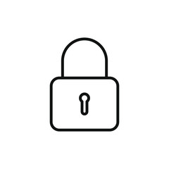 simple icon of a lock security isolated on white background