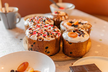 Easter festive tasty cakes paskha