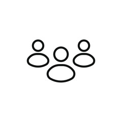 multiple users icon isolated on white background