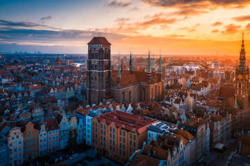 Fototapeta Gdańsk z lotu ptaka obraz