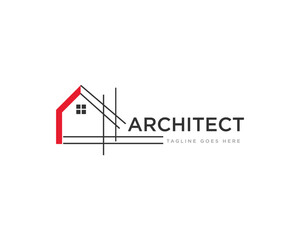 Architect Construction Logo Design Vector
