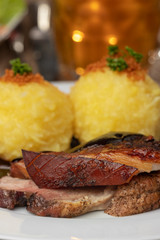 bavarian roasted pork with dumplings