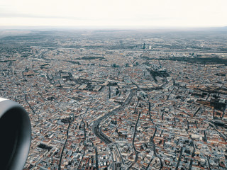 Vienna aerial view from airplane