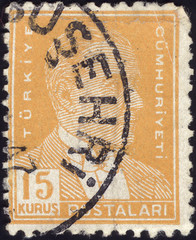 Postage stamps of the Republic of Turkey is offset printing Postal Telegraph and Telephone...