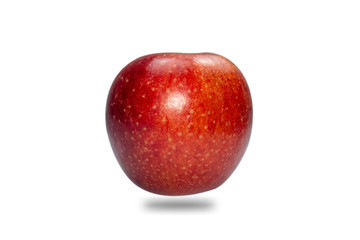 Red apple half isolated on white with clipping path