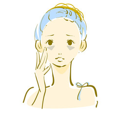 肌トラブル　クマ　女性　ナチュラル