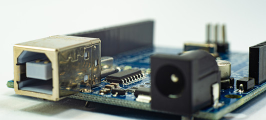 Fotografia de aproximacion de una placa electronica