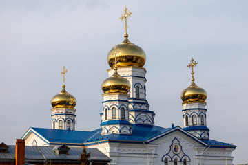 Golden domes of the church