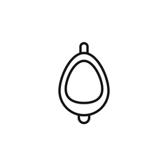 urinoir icon vector outline design. isolated on white background