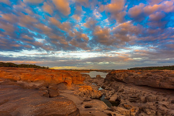 Sam Pan Bok ,Sampanbok Ubon Ratchathani Grand Canyon in Thailand, 3000 Boke nature of rock is unseen in Thailand landscape, 