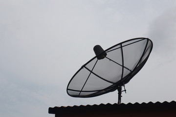 satellite dish on the roof