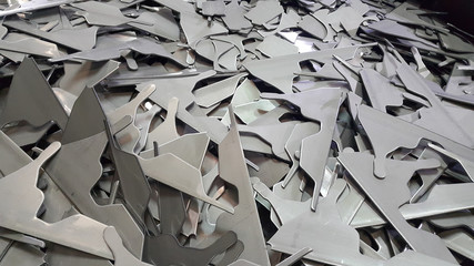 Steel scrap, steel sheet waste from metal blanking process