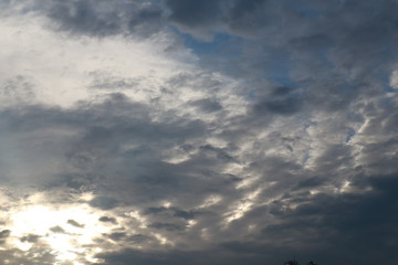 The sky that doesn't have many clouds