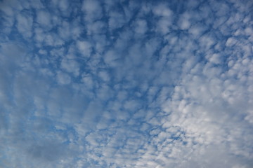 The sky that doesn't have many clouds