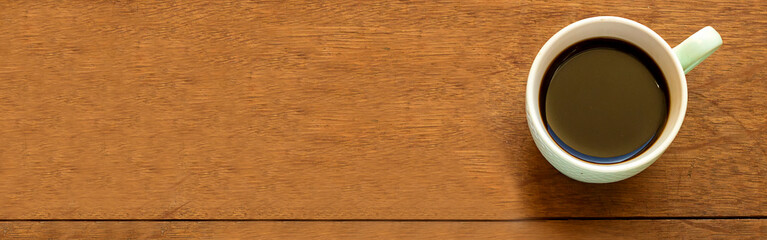 coffee cup on wooden table