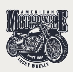 American motorcycle vintage emblem © DGIM studio