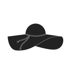 women's hat icon on white background